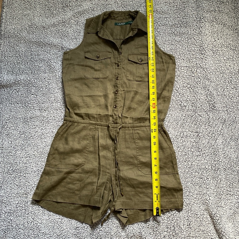 Ralph Lauren Olive Green Sleeveless Romper